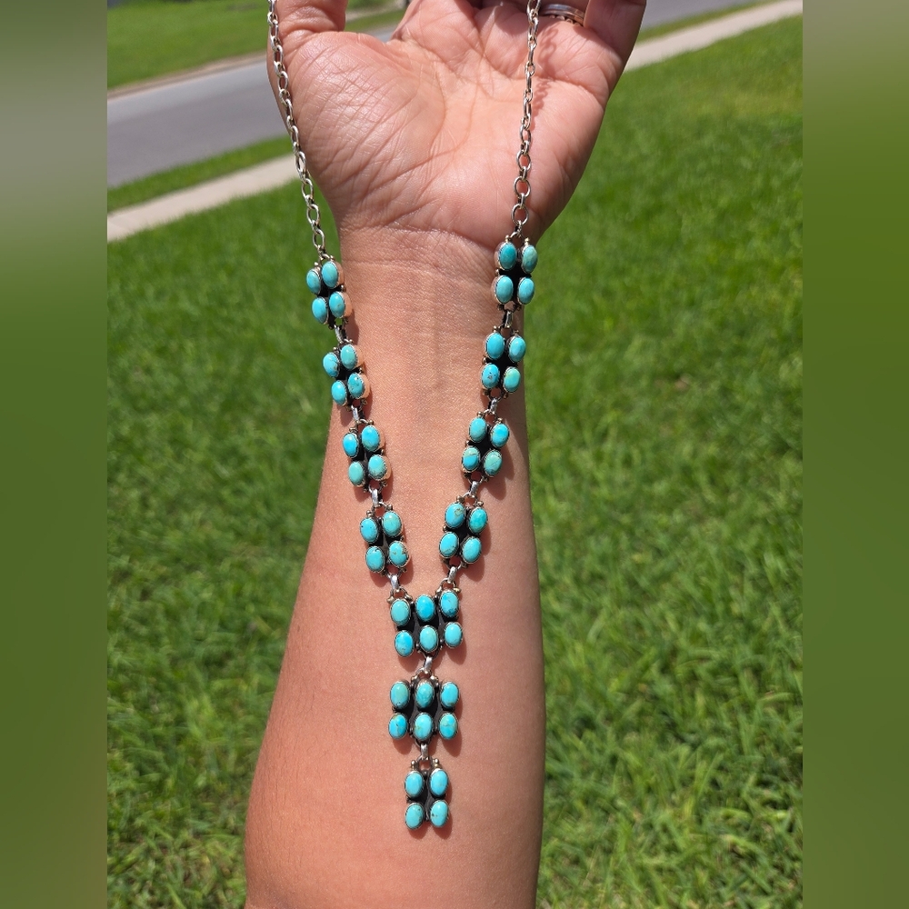 Reserved Kingman Turquoise Necklace 18" To 20"